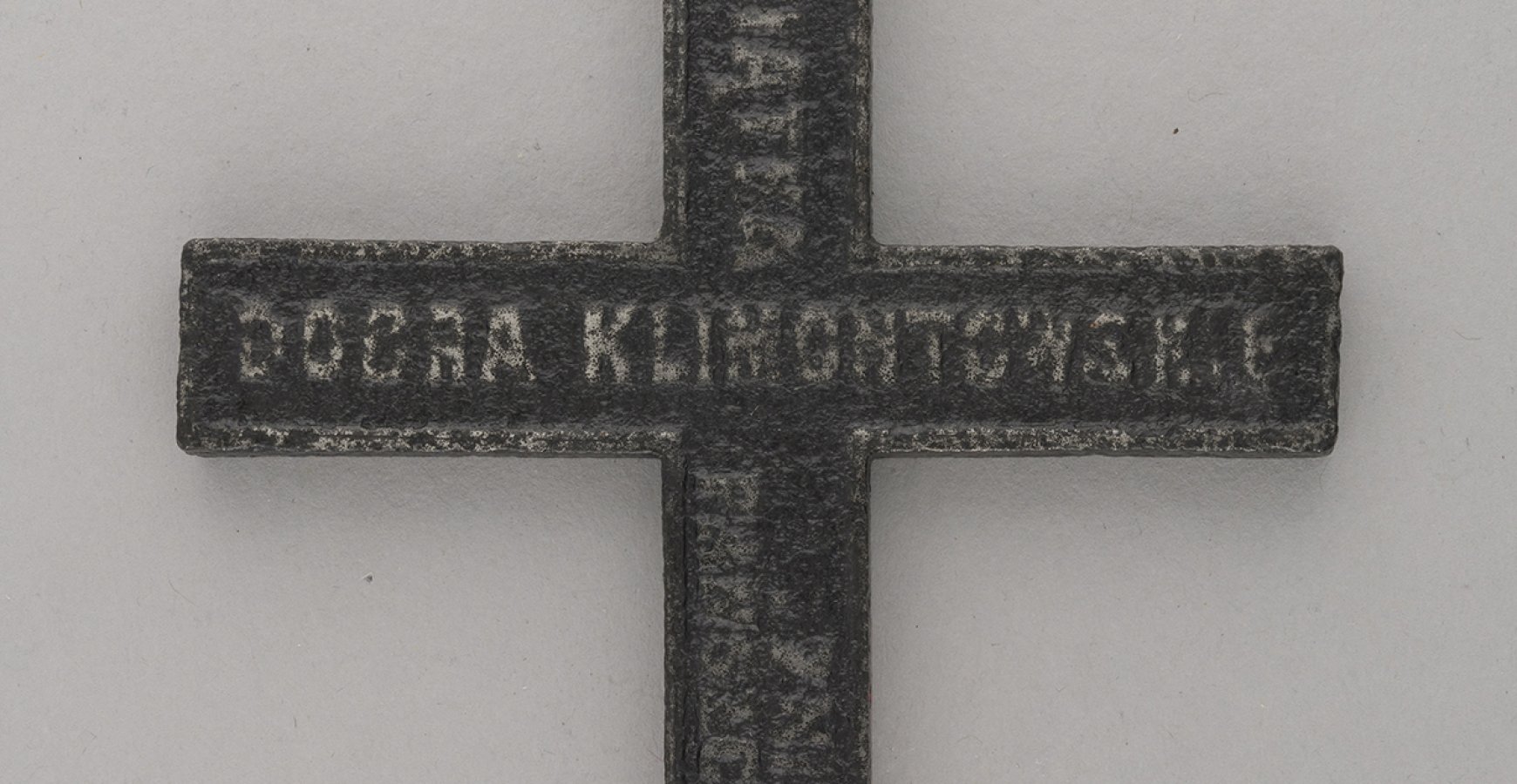  photo cast iron cross embossed inscriptions