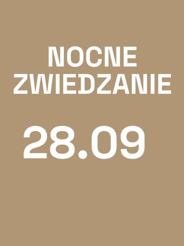 grafika z napisem nocne zwiedzanie 28.09