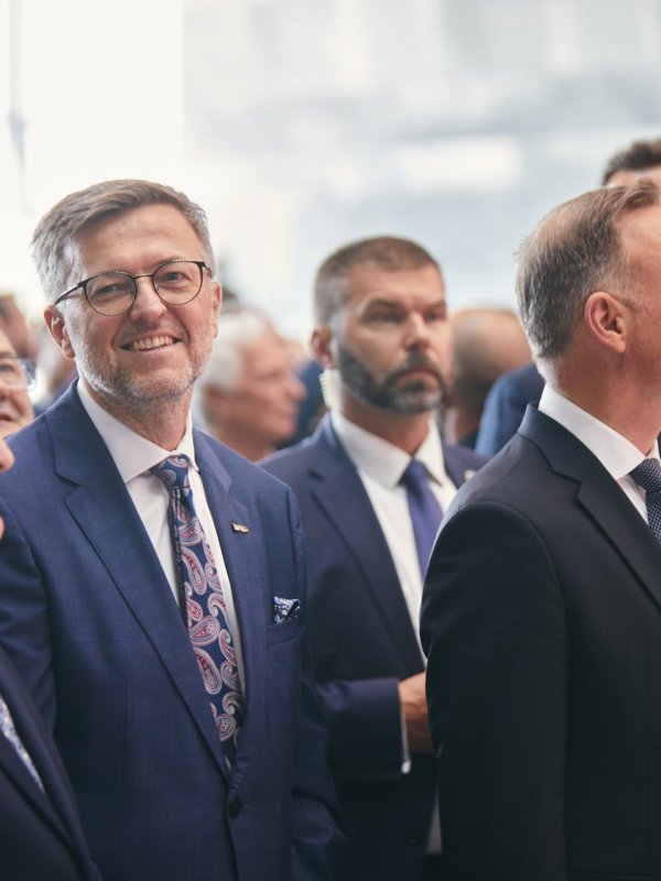 From the left: Minister of Culture and National Heritage Piotr Gliński, Director of the PHM Robert Kostro, President of the Republic of Poland Andrzej Duda and the First Lady